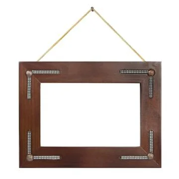 Retro frame on string Stockfoto's