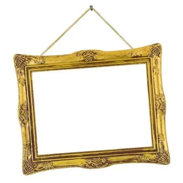 Retro frame at string Stock Photos