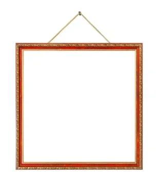 Retro frame on string Stock Photos