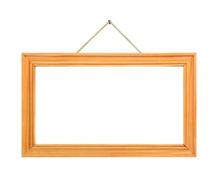 Retro frame on string Retro frame on string isolated on white background C... Stockfoto's