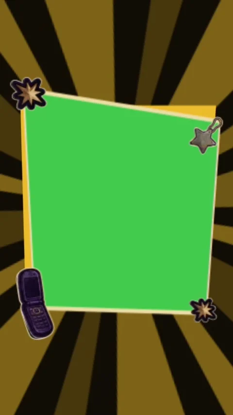 Retro Frame Vertical Green Screen Video Overlay Stock Footage 344767151