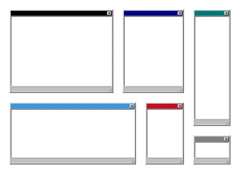 Retro frames in different sizes and colors Stock Illustration