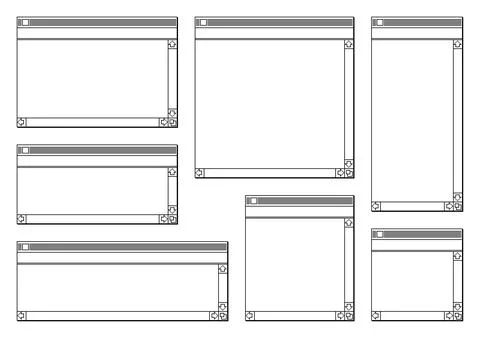 Retro frames in different sizes Stock Illustration