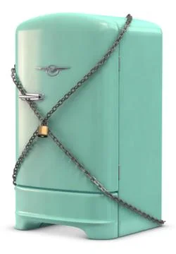 Retro fridge Foto stock