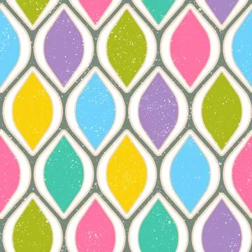 Retro funny vector pattern for holidays Stock Illustration