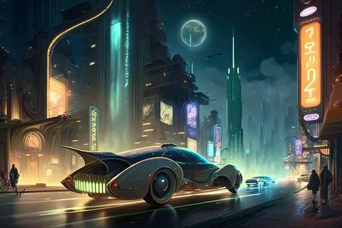 Retro Future City Stock Illustration