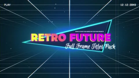 Retro Future Full Frame Titles Pack Stock After Effects