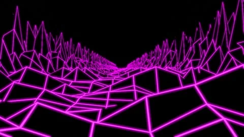 Retro-futuristic 80s style sci-Fi car background. Seamless loop 3D video animati Stock Footage 200341542