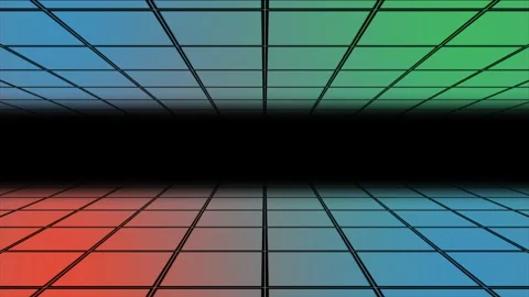 Retro-futuristic 80's synthwave grid Sci-Fi background Grids and Lines Stock Footage 327255699