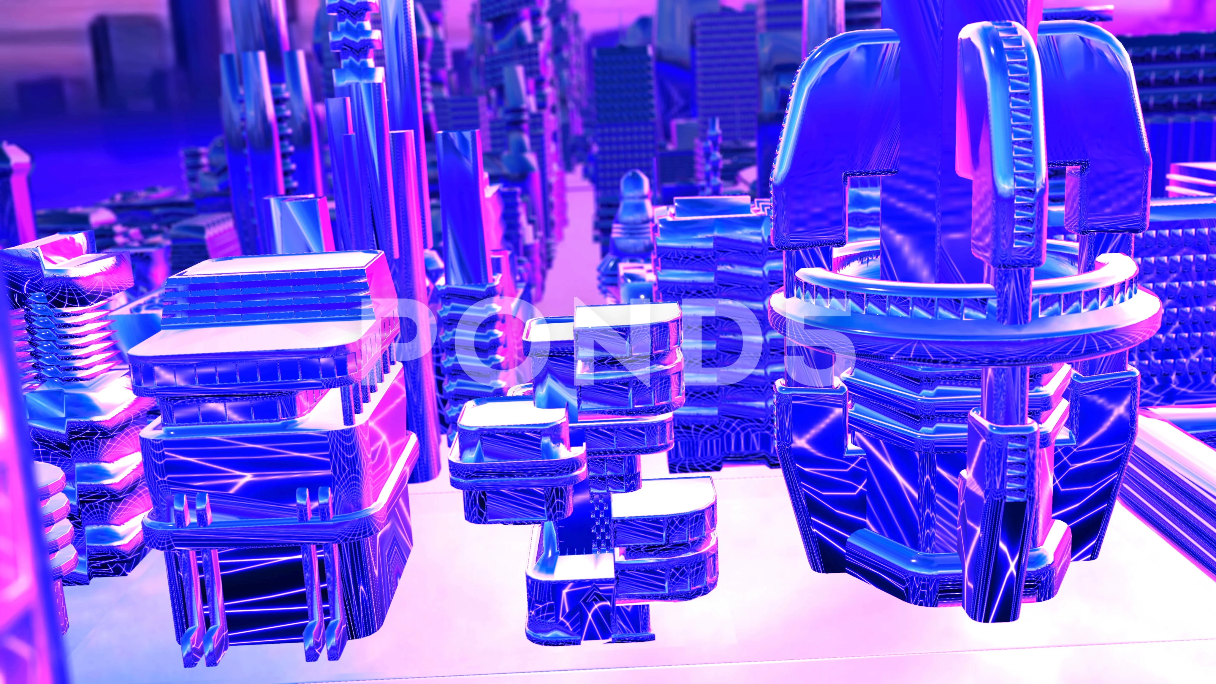 Futuristic City With A Futuristic Design Background, Futuristic City Stock  Footage, Royaltyfree Footage, 3d Rendering Retro Futuristic Background  Virtual Space On The Background Of The Stars And The City Background Image  And