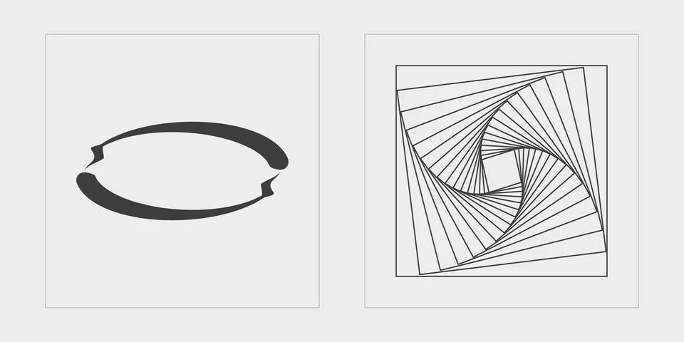 Retro futuristic elements for design. Big collection of abstract graphic 스톡 일러스트
