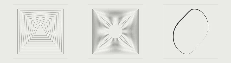Retro futuristic elements for design. Big collection of abstract graphic Illustrazione stock