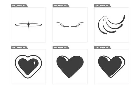 Retro futuristic elements for design. Big collection of abstract graphic Illustrazione stock