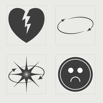 Retro futuristic elements for design. Extraordinary Graphic Assets. Modern Stock Illustration