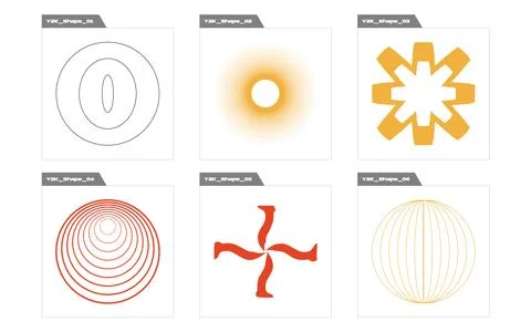 Retro futuristic elements for design. Extraordinary Graphic Assets. Elements for Illustrazione stock