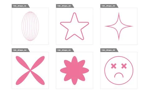 Retro futuristic elements for design. Extraordinary Graphic Assets. Objects in イラスト素材