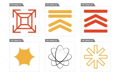Retro futuristic elements for design. Extraordinary Graphic Assets. Elements for Illustrazione stock