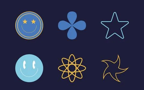 Retro futuristic elements for design. Extraordinary Graphic Assets. Elements for 스톡 일러스트