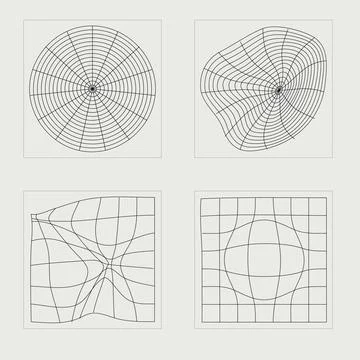 Retro futuristic elements for design. Extraordinary Graphic Assets. Flat Illustrazione stock