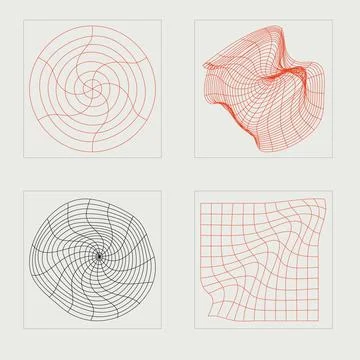 Retro futuristic elements for design. Extraordinary Graphic Assets. Templates Stock Illustration