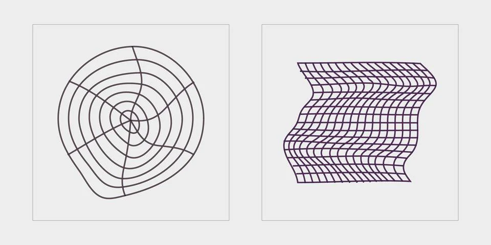 Retro futuristic elements for design. Large set of retro objects for design Illustrazione stock