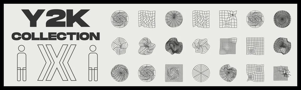 Retro futuristic elements for design. Large set of retro objects for design イラスト素材