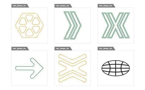 Retro futuristic elements for design. Large set of retro objects for design Stock Illustration