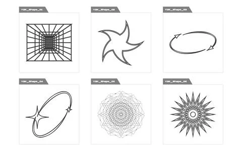 Retro futuristic elements for design. Large set of retro objects for design 스톡 일러스트