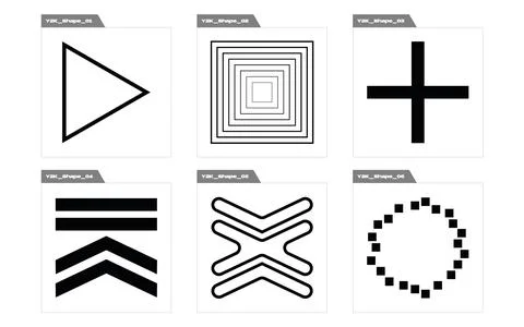 Retro futuristic elements for design. Large set of retro objects for design Stock Illustration