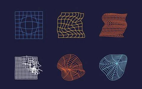 Retro futuristic elements for design. Large set of retro objects for design. For Stock Illustration