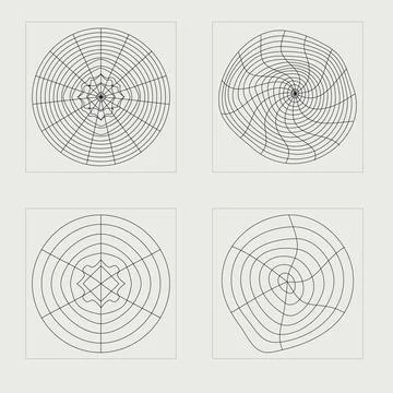 Retro futuristic elements for design. Large set of retro objects for design Illustrazione stock