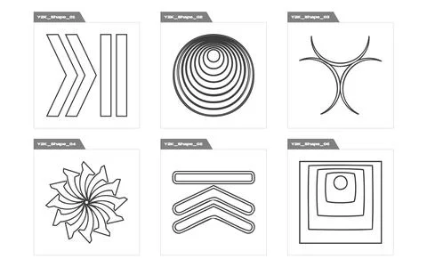 Retro futuristic elements for design. Rave psychedelic retro futuristic set 스톡 일러스트