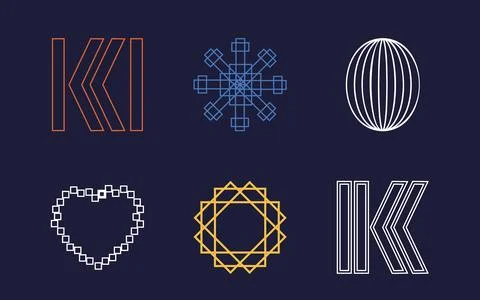 Retro futuristic elements for design. Rave psychedelic retro futuristic set 스톡 일러스트