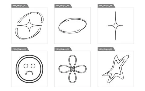 Retro futuristic elements for design. Rave psychedelic retro futuristic set 스톡 일러스트