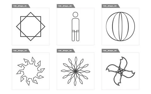 Retro futuristic elements for design. Retro futuristic graphic ornaments. Modern Stock Illustration