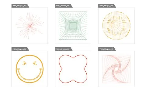 Retro futuristic elements for design. Retro futuristic graphic ornaments. Flat Stock Illustration