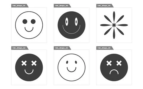 Retro futuristic elements for design. Trendy geometric postmodern figures Stock Illustration