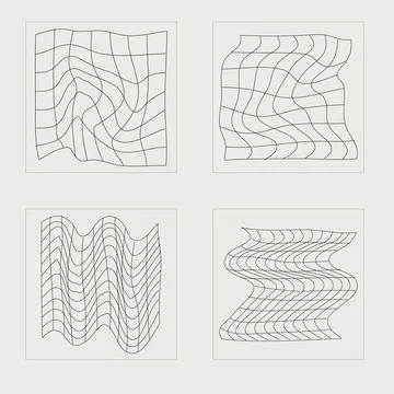 Retro futuristic elements for design. Trendy geometric postmodern figures 스톡 일러스트