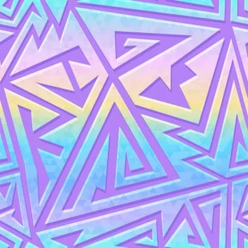 Retro futuristic geometric pattern Stock Illustration