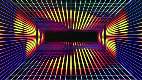 Retro Futuristic Grid Background Stock Footage 218037318