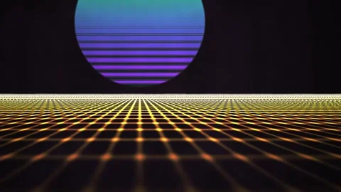 Retro Futuristic Grid Pattern Background. Stock Footage 334659218