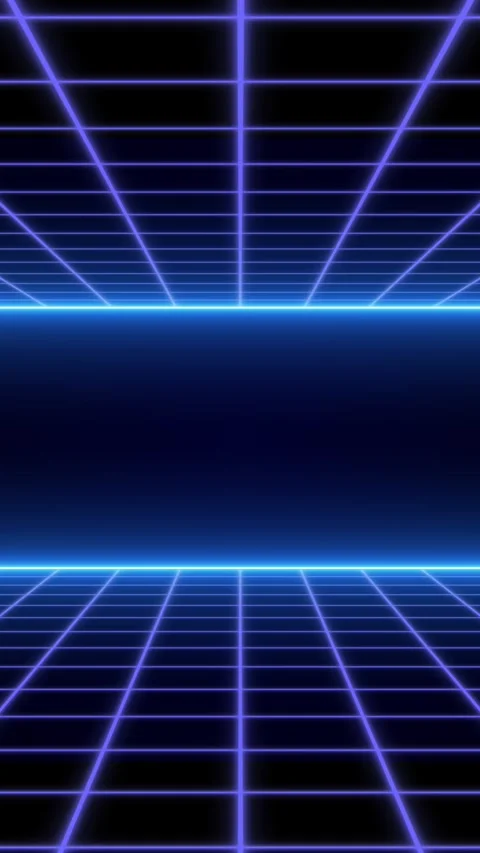Retro Futuristic Sci Fi Grid Looping Animation Stock Footage 310611214