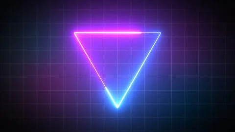 Retro Futuristic triangle Illustrazione stock