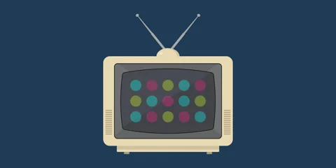 Retro-Futuristic TV Interface Animation Stock Footage 329595613
