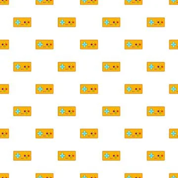 Retro game controller pattern, cartoon style 스톡 일러스트