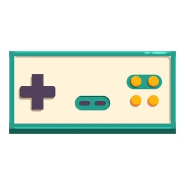 Retro game controller showing buttons for gaming Illustrazione stock