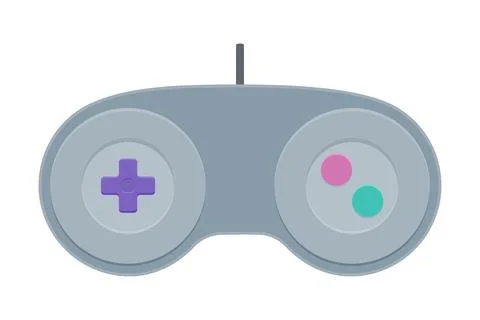 Retro Game Controller Vector Icon Stock Illustration