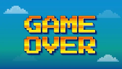 Retro Game over animation video Video stock 336866732