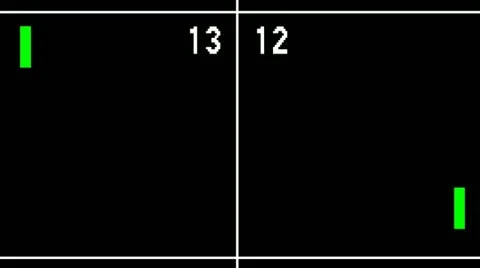 Retro game pong Stock Footage 12382266