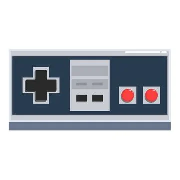 Retro gamepad controller featuring directional pad and action buttons Stock Illustration